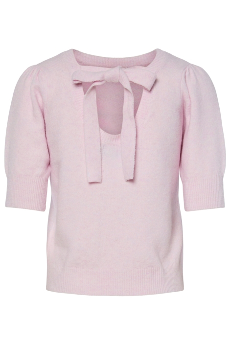 Pieces pcfunia ss o-neck bow knit top d2d